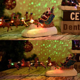 NNEOBA Christmas Village LED Santa's Sleigh & Reindeer Ornament (5PCS )