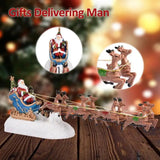 NNEOBA Christmas Village LED Santa's Sleigh & Reindeer Ornament (5PCS )