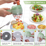 NNEOBA 5-in-1 Electric Vegetable Cutter Set – Rechargeable