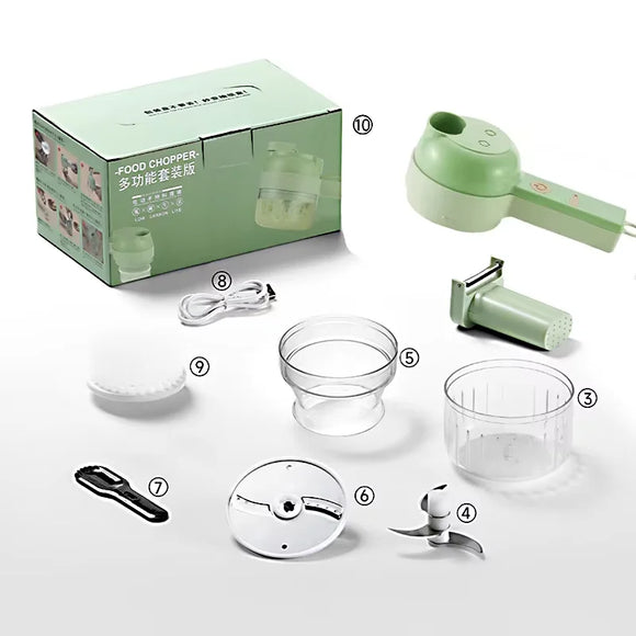 NNEOBA 5-in-1 Electric Vegetable Cutter Set – Rechargeable