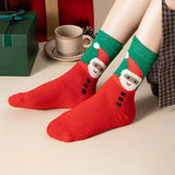 NNEOBA Christmas Santa Reindeer Wool Socks Set (5 Pcs)