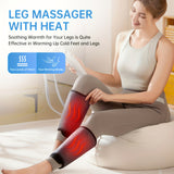 NNETM Leg Massager for Circulation with Air Compression & Heat(Gray)