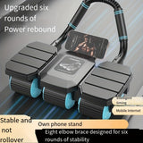 NNETM 6-Wheel Ab Trainer with Elbow Support & Pad