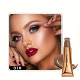 NNETM Waterproof Highlighter Contour Creamy Liquid Stick Cushion - All-in-One Contour, Blush, and Highlight Makeup