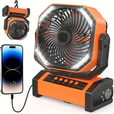 NNETM Camping Fan with LED Lantern & Hook (20000mAh)