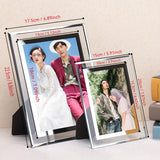 NNETM 2pcs Crystal Glass Photo Frames – Desktop Display Picture Frames