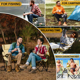 NNETM Heavy-Duty Folding Lounge Chair with Headrest