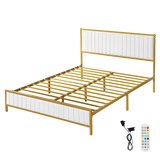 Levede Metal Bed Frame Under Bed Storage Queen Beige-1937319810392264712