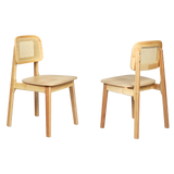Levede 2x Rattan Dining Chair Wooden Kitchen Chair-1937319810849443848
