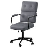 LEVEDE Ergonomic Office Chair Computer PU Grey-1937319820773167112