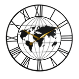 Yezi 75cm Large Wall Clock Roman Numeral Home Black-1937319811000438792