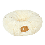 Pawz Cat Tunnel Foldable Fluffy Plush Play Tube Beige-1937319811298234376