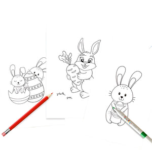 NNETM 32pcs Easter Greeting Coloring Cards with Markers