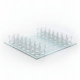 Glass Chess Drinking Game Set