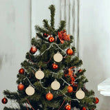 NNEOBA DIY Wooden Round Bauble Ornaments with Twines