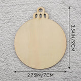 NNEOBA DIY Wooden Round Bauble Ornaments with Twines