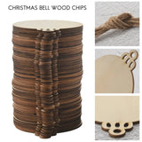 NNEOBA DIY Wooden Round Bauble Ornaments with Twines