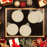NNEOBA DIY Wooden Round Bauble Ornaments with Twines