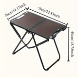 NNETM Portable Folding Camping Table with Light Stand & Storage Bag