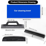 2-Piece Heavy-Duty Silicone Car Wiper Blade Set – Paint-Safe Glass Water Scraper with Cleaning Cloth