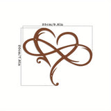 NNETM Infinity Heart Metal Wall Art Love Sign Decor