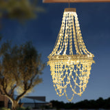 Solar Hanging Crystal Chandelier Oval 54 Warm White