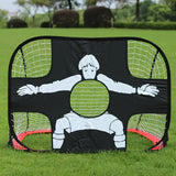 NNETM Portable Dual-Use Folding Soccer Goal - Red