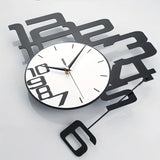 NNETM Modern Minimalist Metal Wood Wall Clock