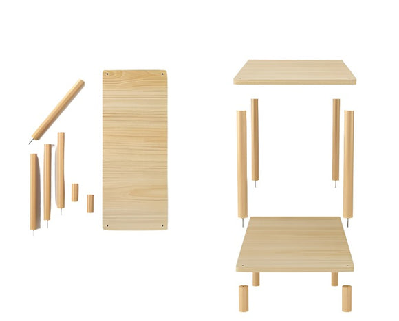 NNETM Nature-Inspired Wooden End Table