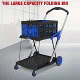 NNETM Double-Layer Trolley Cart with Rubber Wheels