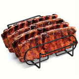 NNETM Carbon Steel Non-Stick BBQ Rib Roasting Rack