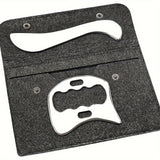 NNETM 2pcs Stainless Steel Gua Sha Massage Tool Set(Silver)