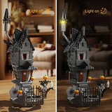NNETM Halloween Haunted House Building Kit with LED Ligh t- 1000pcs