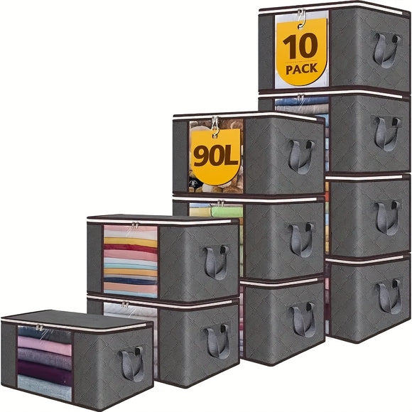 NNETM Clothes Storage Bags for Underbed Organization (10-Pack)