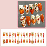 30-Piece 3D Almond-Shaped Press-On Nails for Halloween