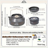 NNETM Camping Kitchen Set for 4-Person Cooking (9pcs)