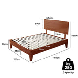 Levede Double Rubberwood Bed Frame-1910113212381138946