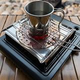 NNETM Stainless Steel Stove Top Toaster with Foldable Handle