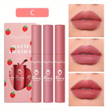 NNETM 3pcs colors Light weight Softness Velvet Matte Lipstick set  - Long Lasting, Non-Stick