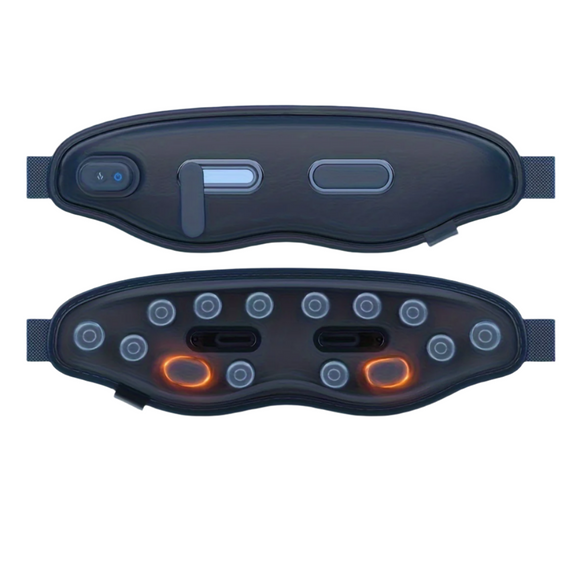 NNETM 12-Point Eye Massager with Hot Compress & Visual Window(Blue)