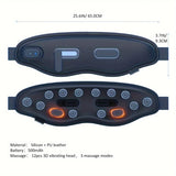 NNETM 12-Point Eye Massager with Hot Compress & Visual Window(Blue)