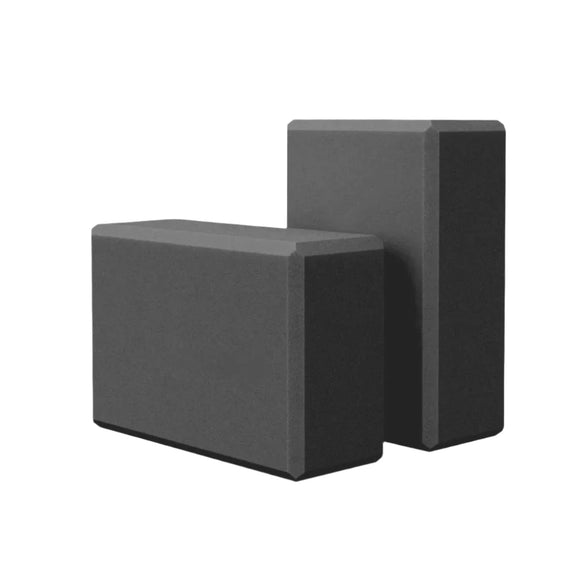 NNETM 2PCS Yoga Blocks Foam Brick for Pilates & Fitness (Black)
