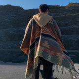 NNETM Windproof Cape Boho Geometric Shawl Wrap with Fringe