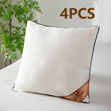 NNETM High-Rebound White Throw Pillows Set (4 pcs)