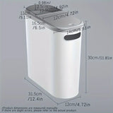 NNETM 1pc Bathroom Trash Can with Lid