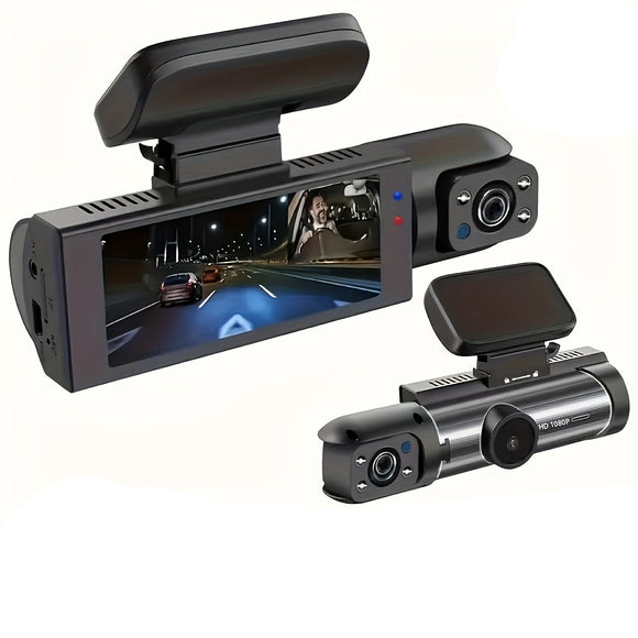 NNETM 1080P Dual-Lens Car Dash Cam with Night Vision