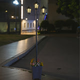 NNETM Solar Garden Triple Head Pathway Light