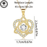 1 Carat Moissanite Heart Necklace – 925 Sterling Silver Celtic Knot Pendant