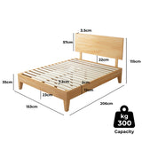 Levede Queen Rubberwood Bed Frame-1910113212859289602