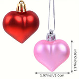NNETM 36-Piece Heart Shaped Ornaments Set – Pink & Red